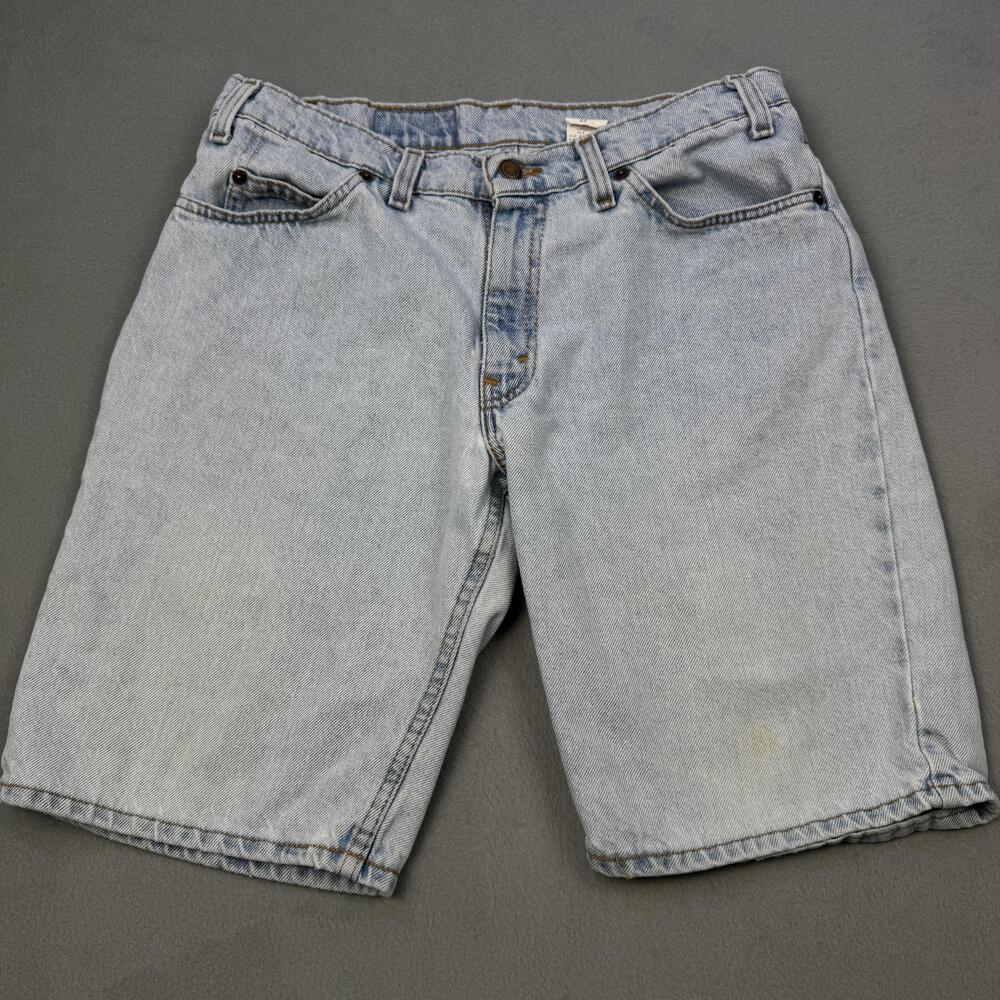 Vintage Levis 550 Denim Shorts Mens 33 Light Wash Relaxed Fit USA Husky Bermuda